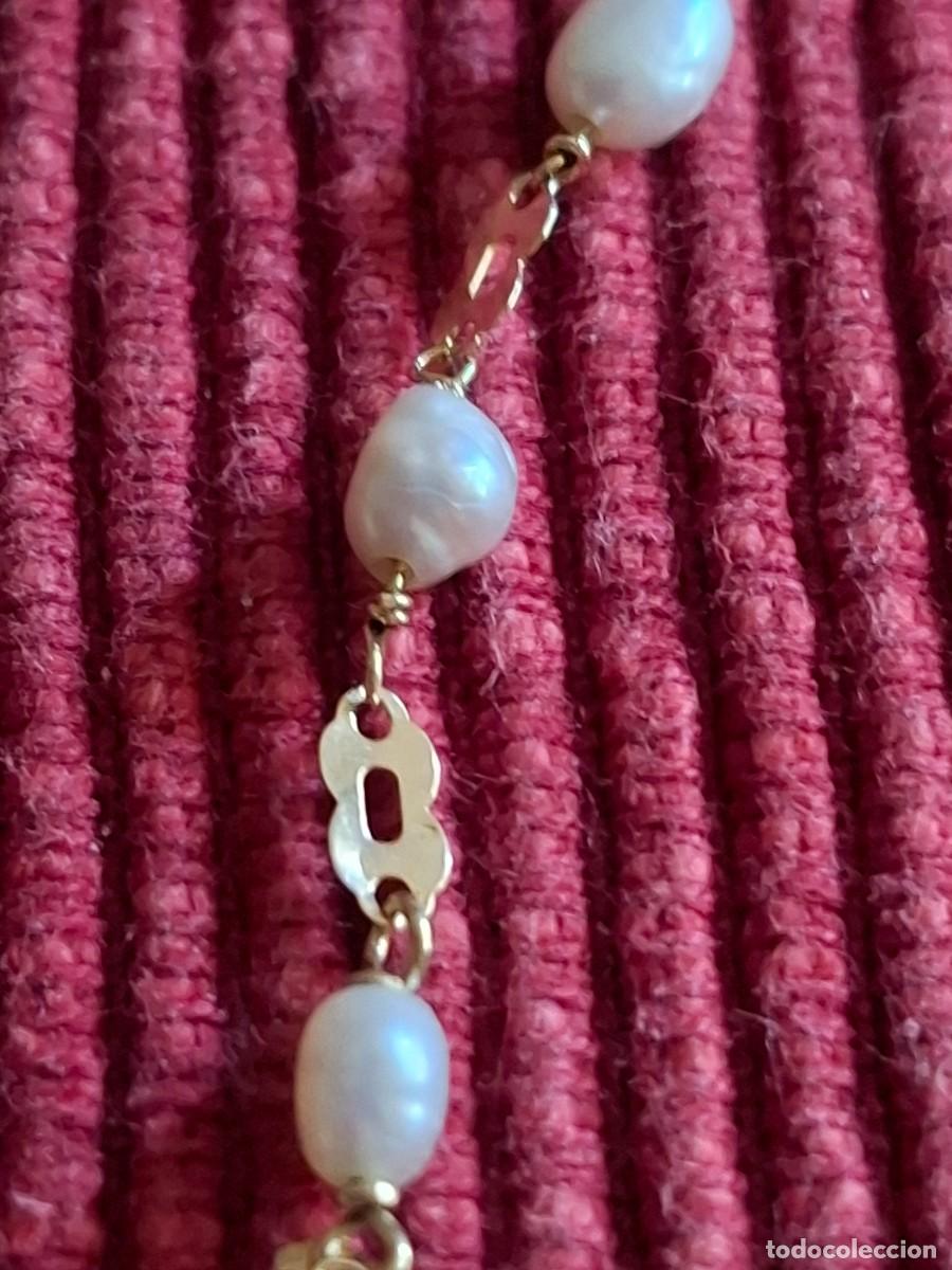 Joyeria: ANTIGUA PULSERA ORO Y PERLAS - Foto 2