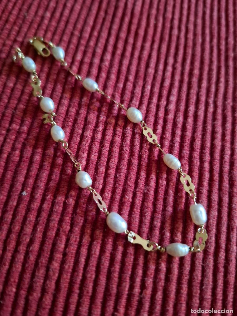 Joyeria: ANTIGUA PULSERA ORO Y PERLAS - Foto 6