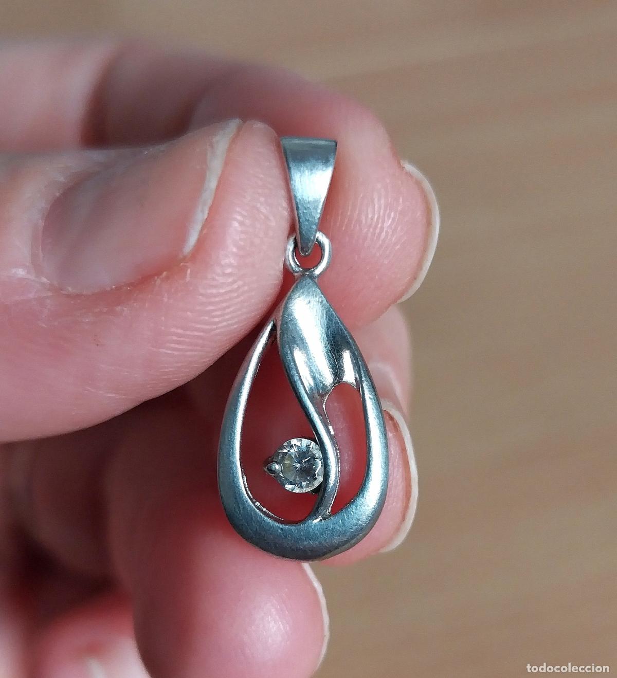 Joyeria: Colgante de plata de ley con circonita. - Foto 1