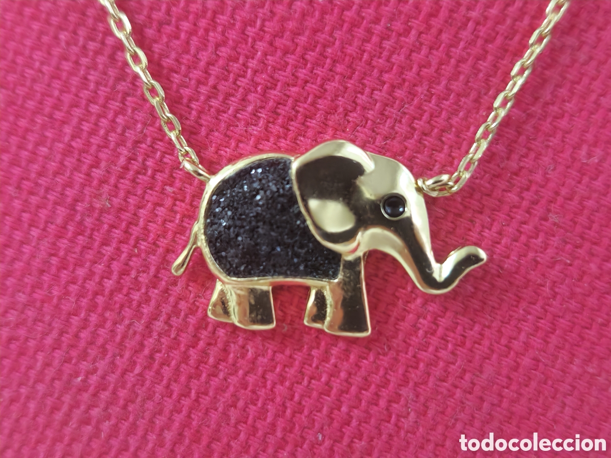 Joyeria: GARGANTILLA EN PLATA DORADA ELEFANTE - Foto 2
