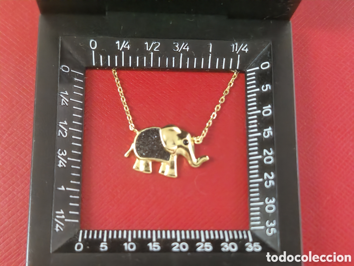 Joyeria: GARGANTILLA EN PLATA DORADA ELEFANTE - Foto 3