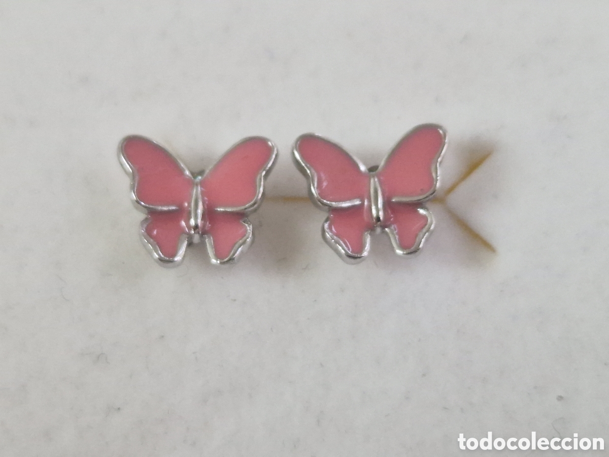 Joyeria: PENDIENTES PEQUE&Ntilde;OS PLATA Y ESMALTE MARIPOSA - Foto 4