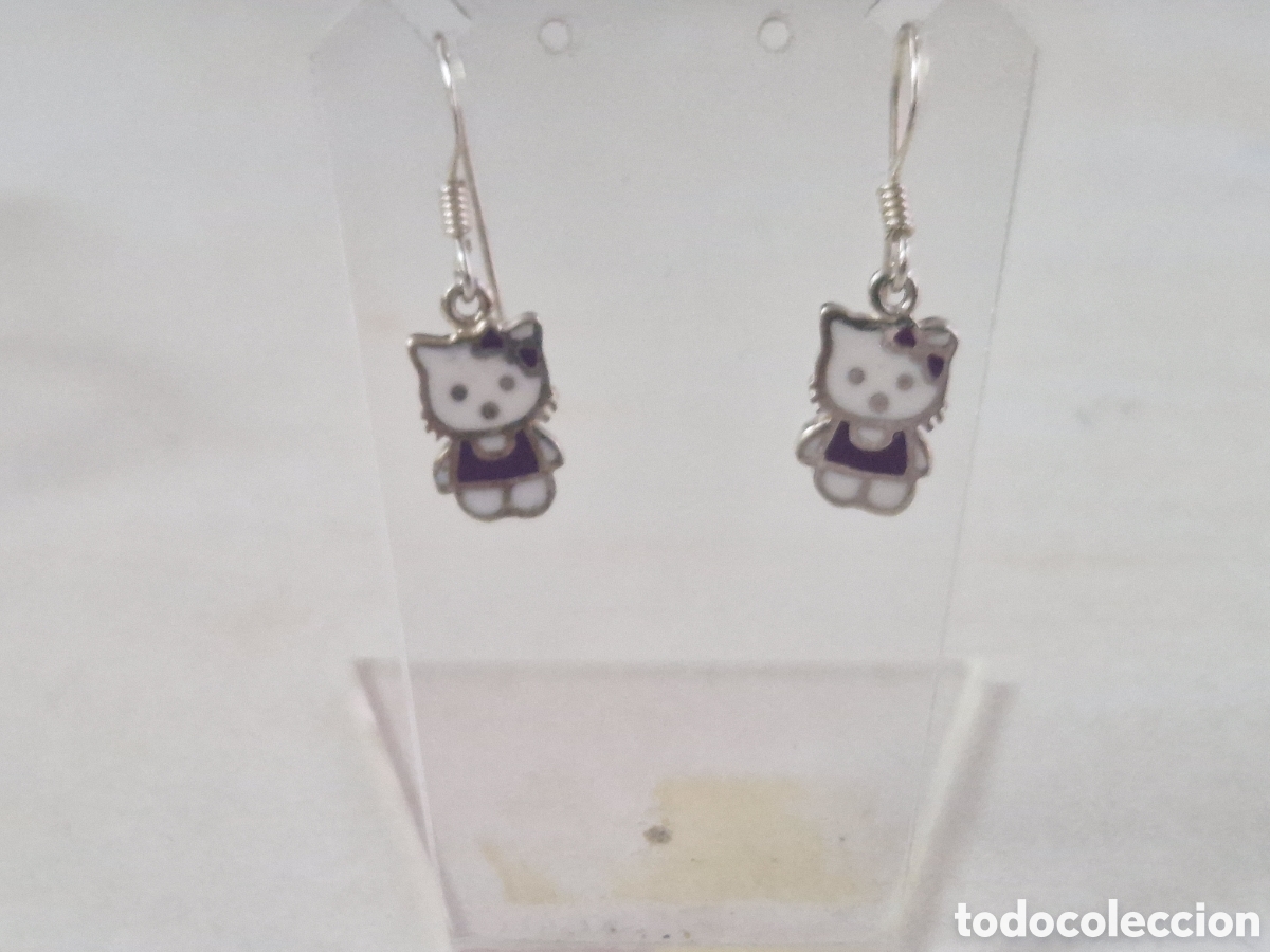 Joyeria: PENDIENTES EN PLATA Y ESMALTE GATOS - Foto 2