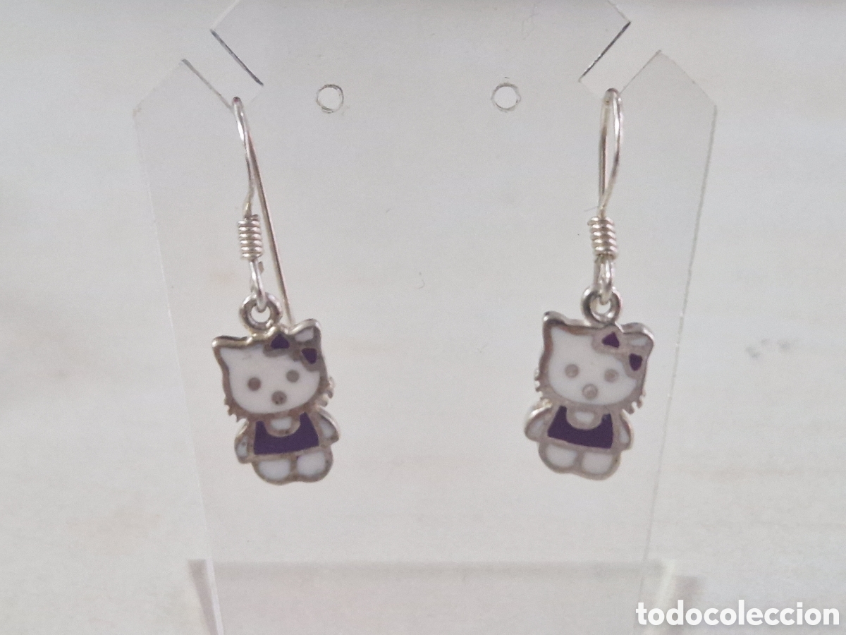 Joyeria: PENDIENTES EN PLATA Y ESMALTE GATOS - Foto 4