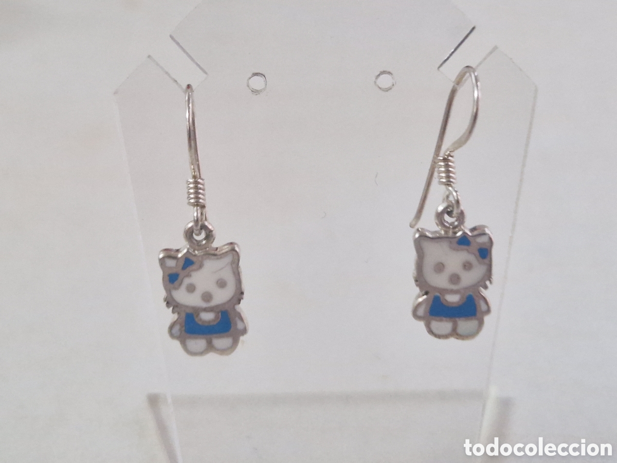 Joyeria: PENDIENTES PLATA Y ESMLATE GATITOS - Foto 2
