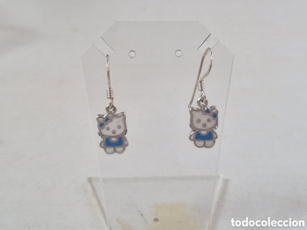 Joyeria: PENDIENTES PLATA Y ESMLATE GATITOS - Foto 3