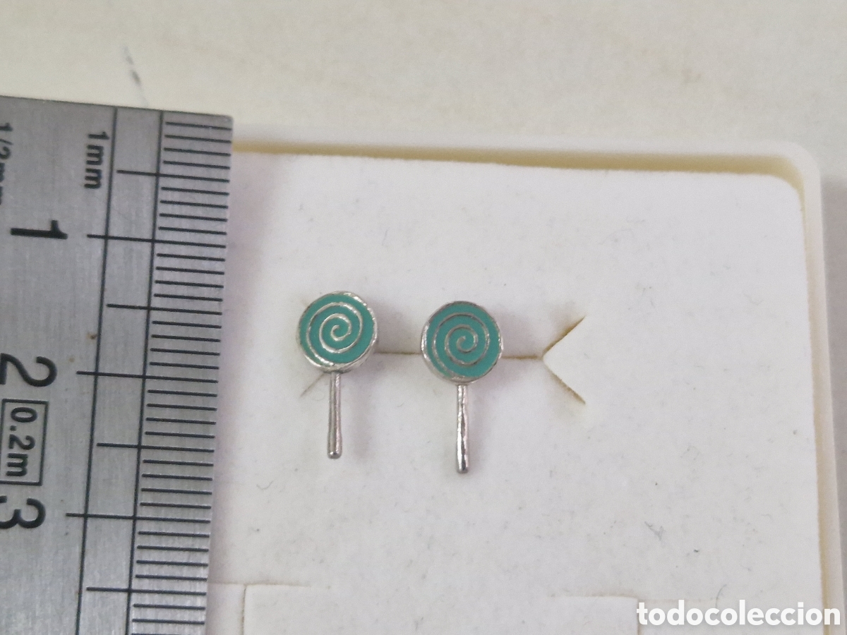 Joyeria: PENDIENTES PEQUE&Ntilde;OS PLATA Y ESMALTE - Foto 2
