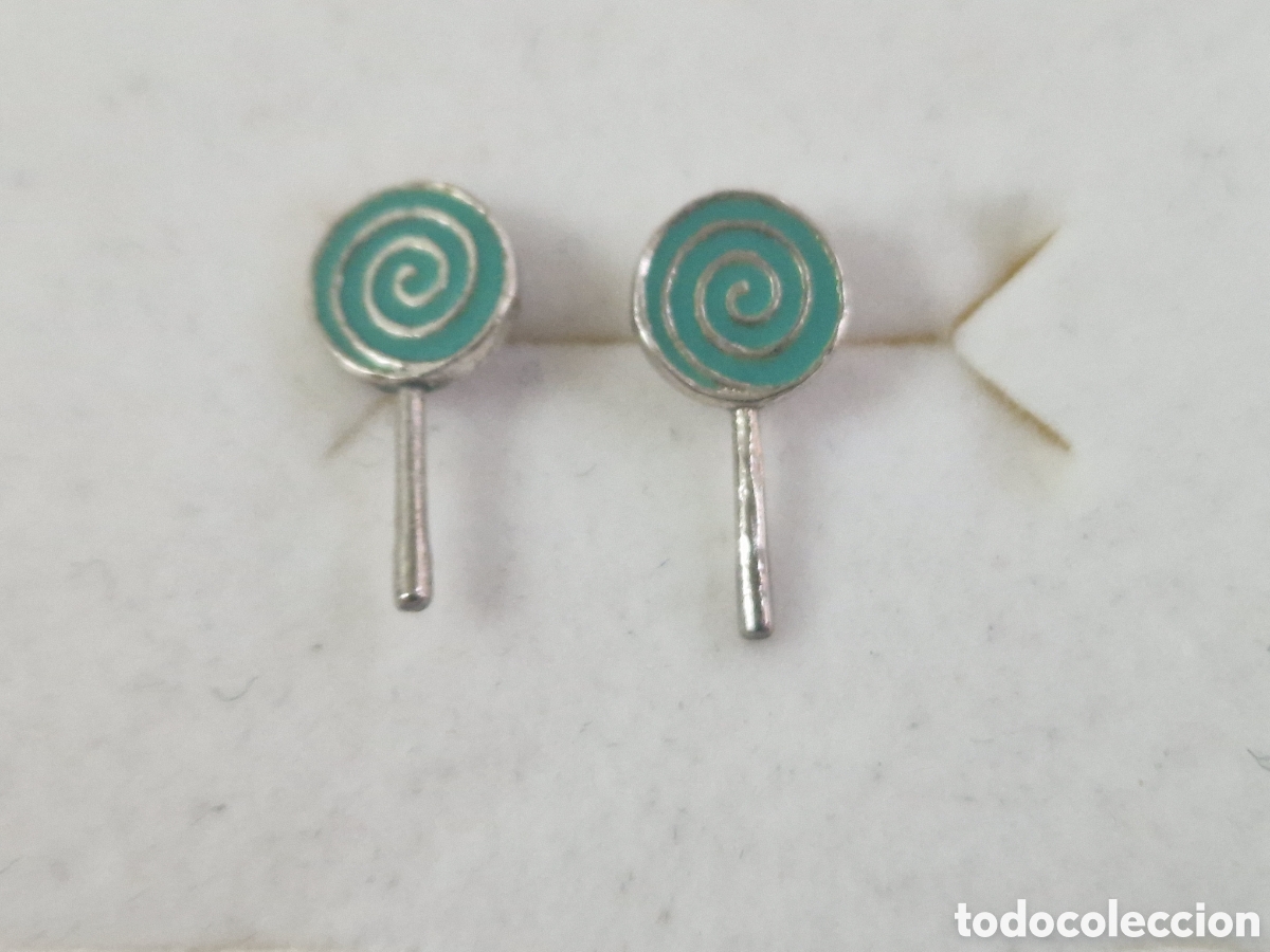 Joyeria: PENDIENTES PEQUE&Ntilde;OS PLATA Y ESMALTE - Foto 4