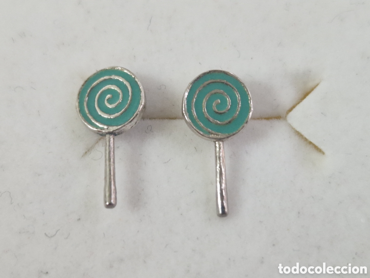 Joyeria: PENDIENTES PEQUE&Ntilde;OS PLATA Y ESMALTE - Foto 1
