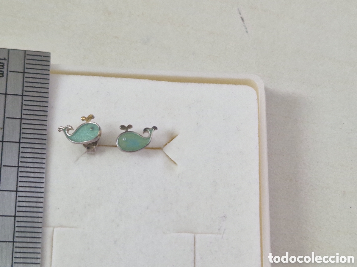 Joyeria: PENDIENTES PEQUE&Ntilde;OS PLATA Y ESMALTE - Foto 4
