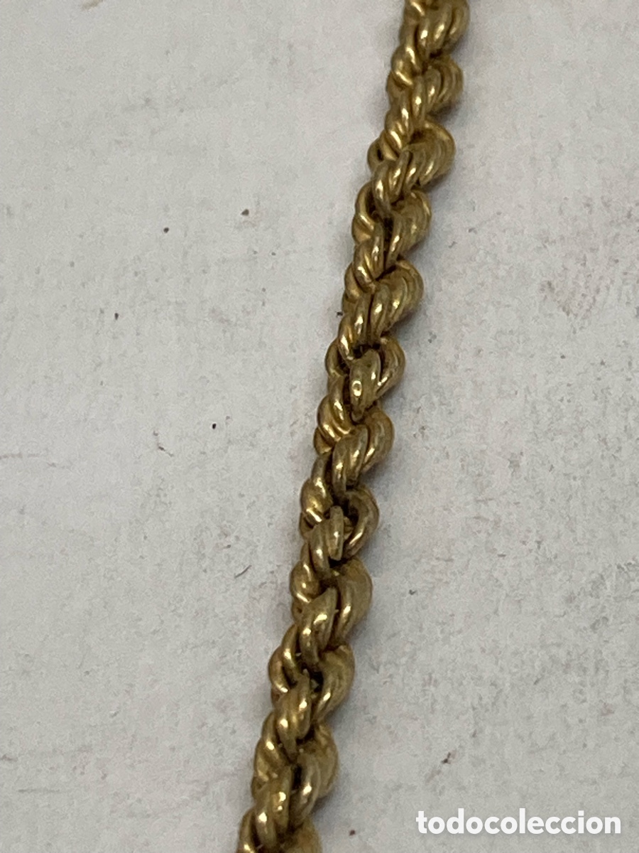 Joyeria: Cadena de plata cord&oacute;n dorado CA279 - Foto 2