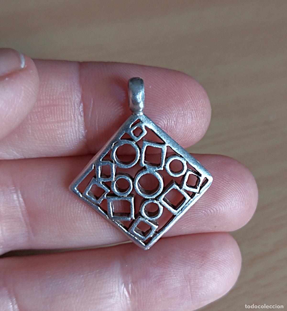 Joyeria: Colgante plata de ley, cuadrado. - Foto 3
