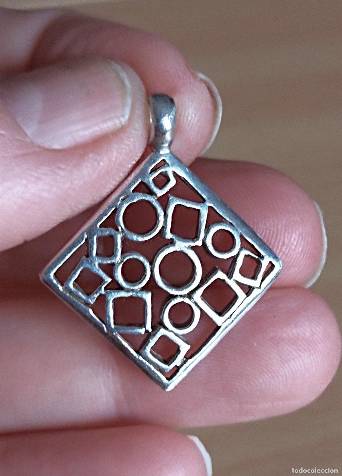 Joyeria: Colgante plata de ley, cuadrado. - Foto 1
