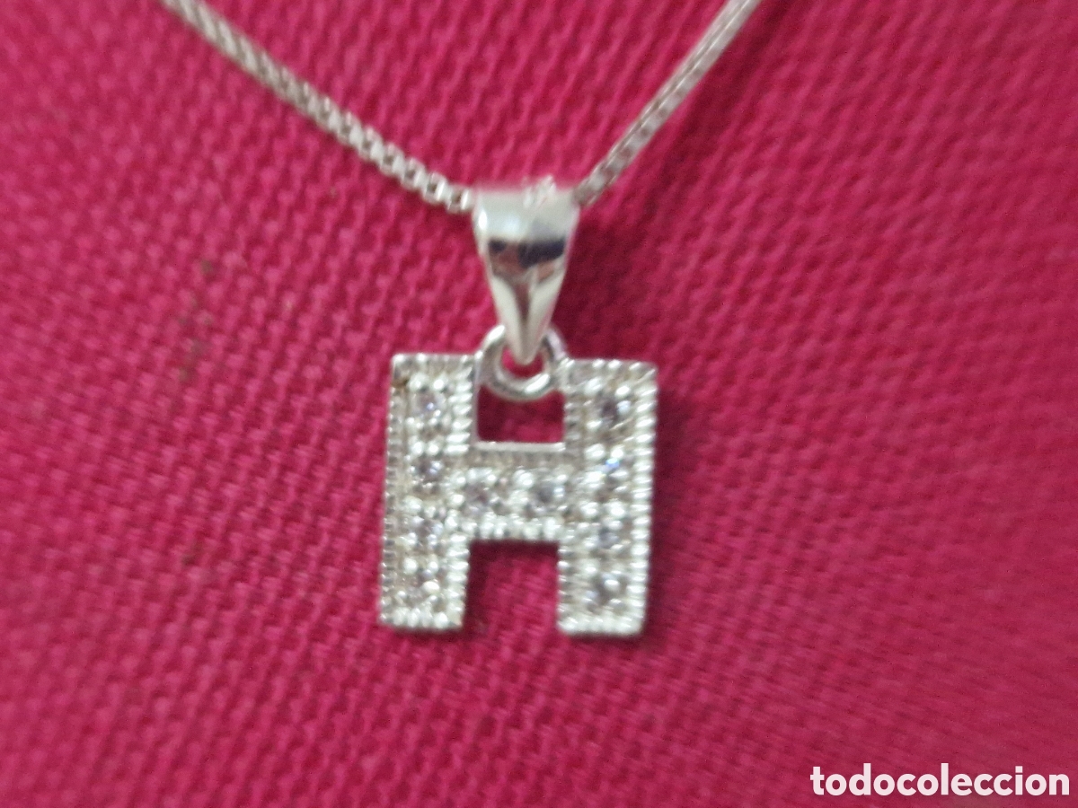 Joyeria: COLGANTE LETRA H Y CADENA EN PLATA DE LEY - Foto 2
