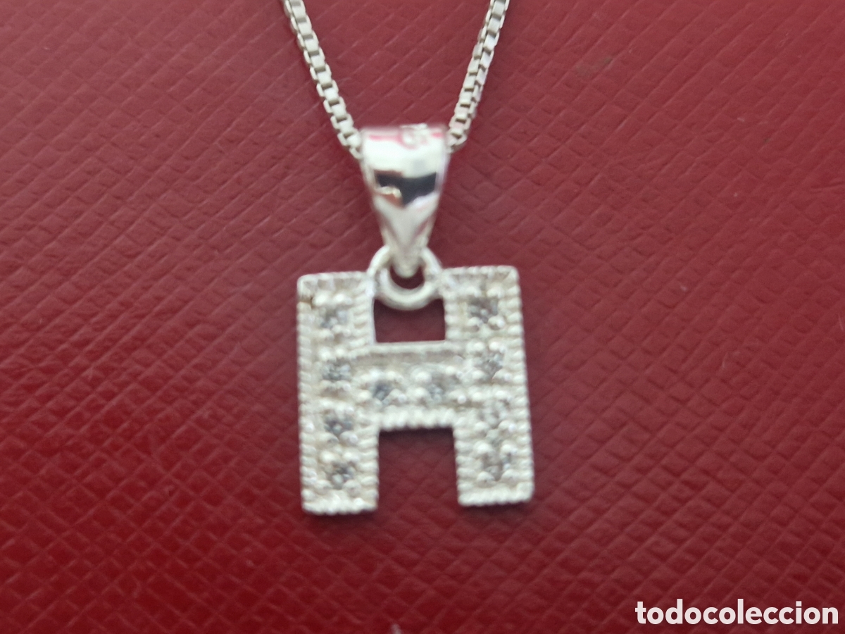 Joyeria: COLGANTE LETRA H Y CADENA EN PLATA DE LEY - Foto 4