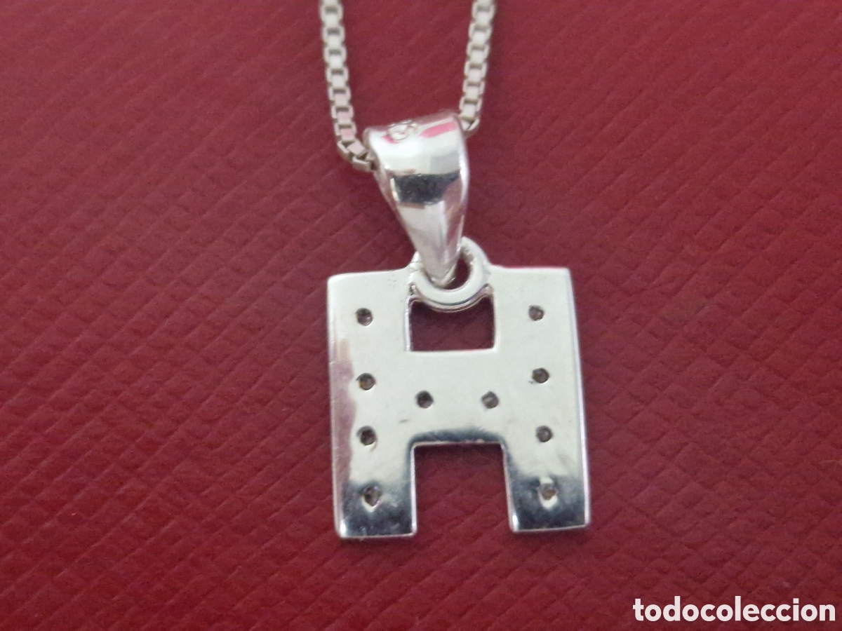 Joyeria: COLGANTE LETRA H Y CADENA EN PLATA DE LEY - Foto 6