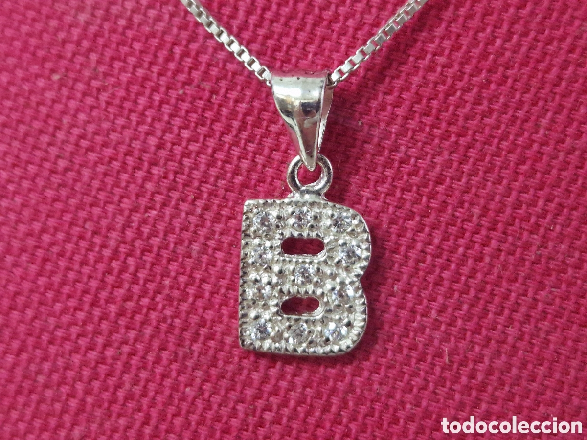 Joyeria: COLGANTE LETRA B Y CADENA EN PLATA DE LEY - Foto 2