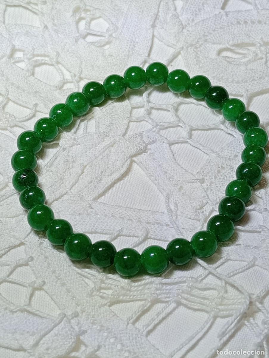 Joyeria: PULSERA DE CALCEDONIA VERDE NATURAL (SIN USAR) - Foto 3