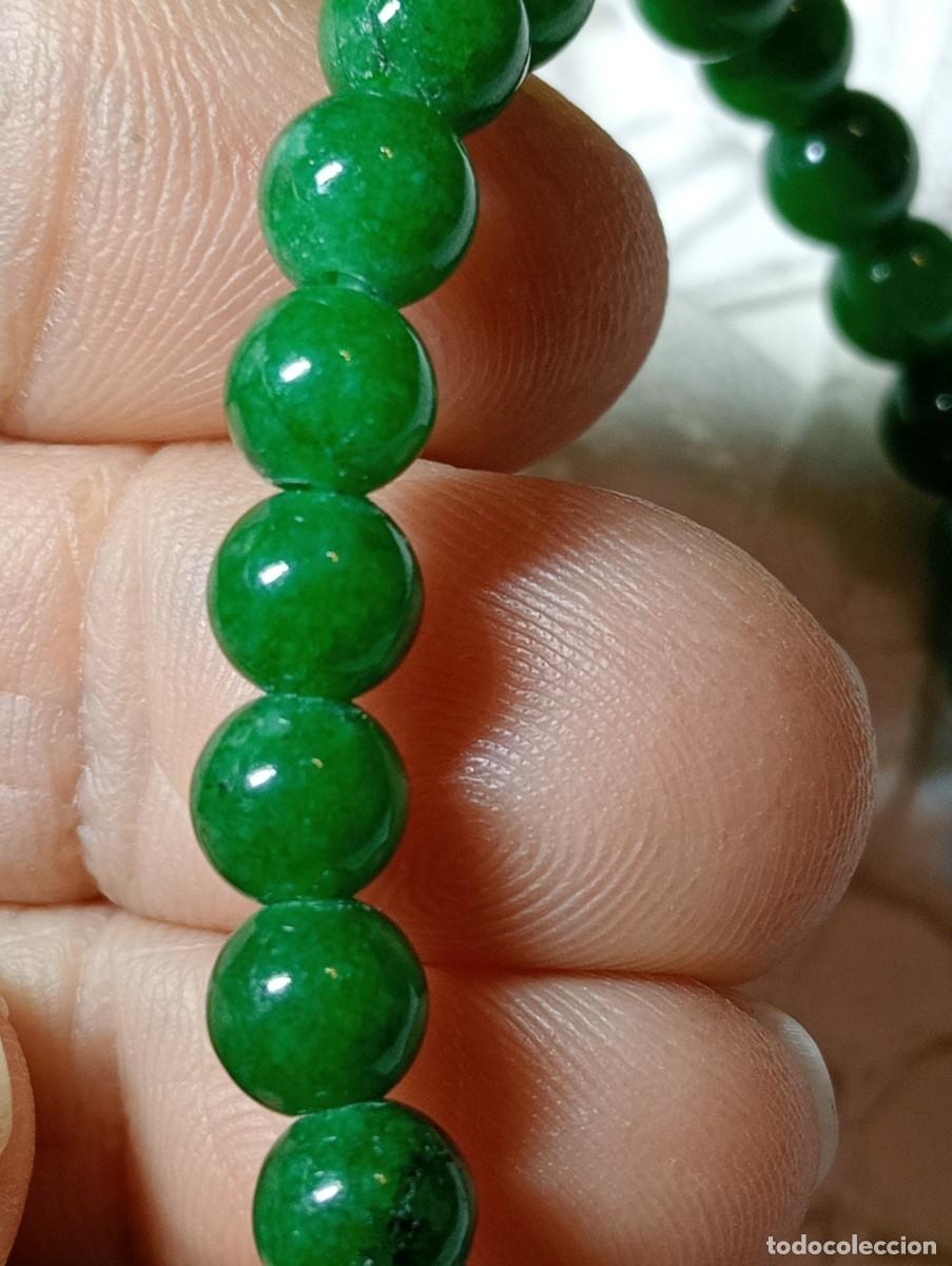 Joyeria: PULSERA DE CALCEDONIA VERDE NATURAL (SIN USAR) - Foto 4