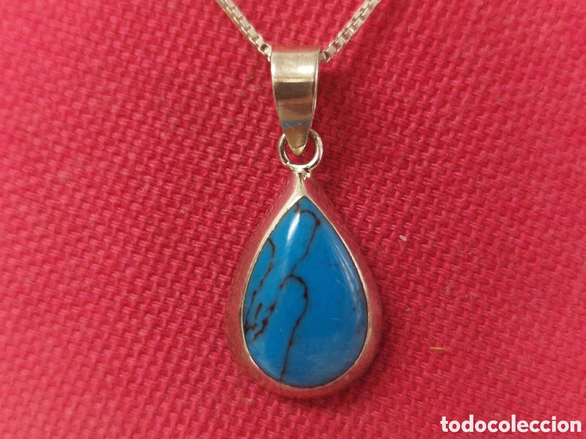 Joyeria: COLGANTE Y CADENA EN PLATA TURQUESA - Foto 2