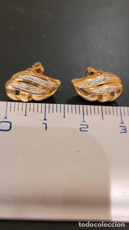 Joyeria: Pendientes en oro de ley y puntas de diamantes - Foto 3