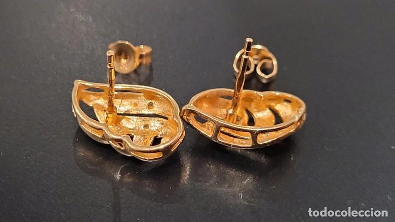 Joyeria: Pendientes en oro de ley y puntas de diamantes - Foto 4