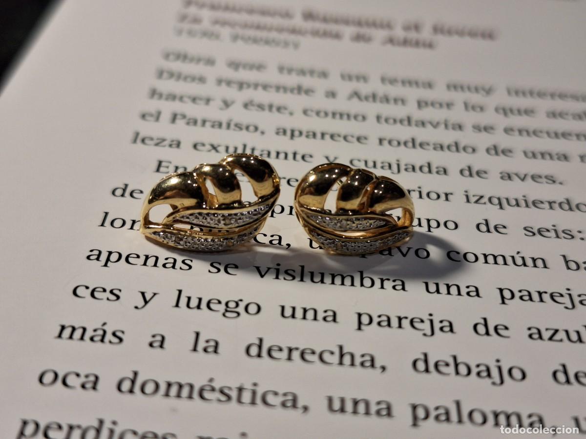 Joyeria: Pendientes en oro de ley y puntas de diamantes - Foto 8