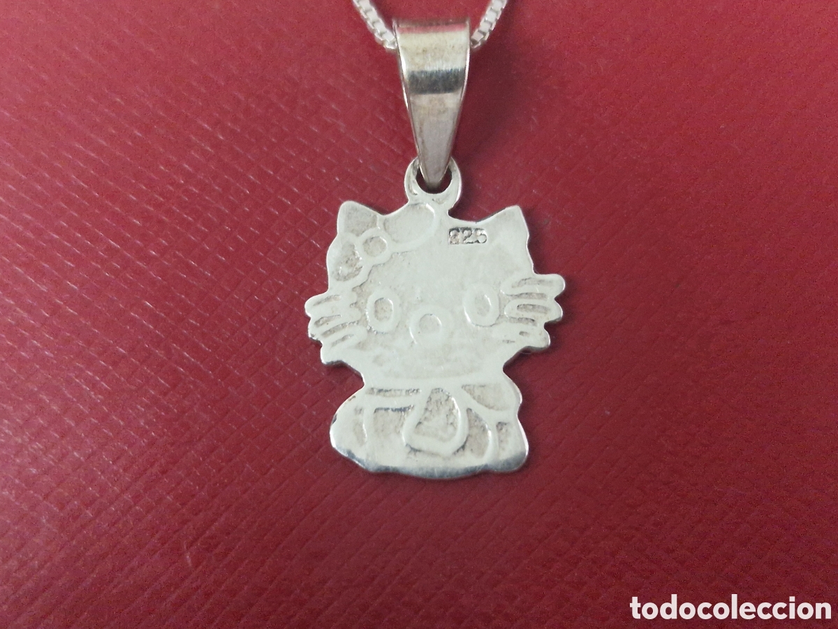 Joyeria: COLGANTE Y CADENA EN PLATA DE LEY GATO - Foto 2