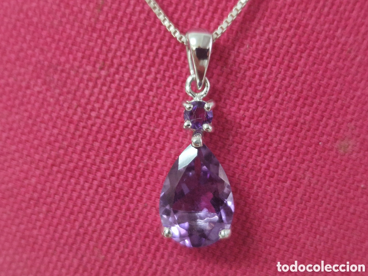 Joyeria: COLGANTE PLATA Y AMATISTA CON CADENA - Foto 4