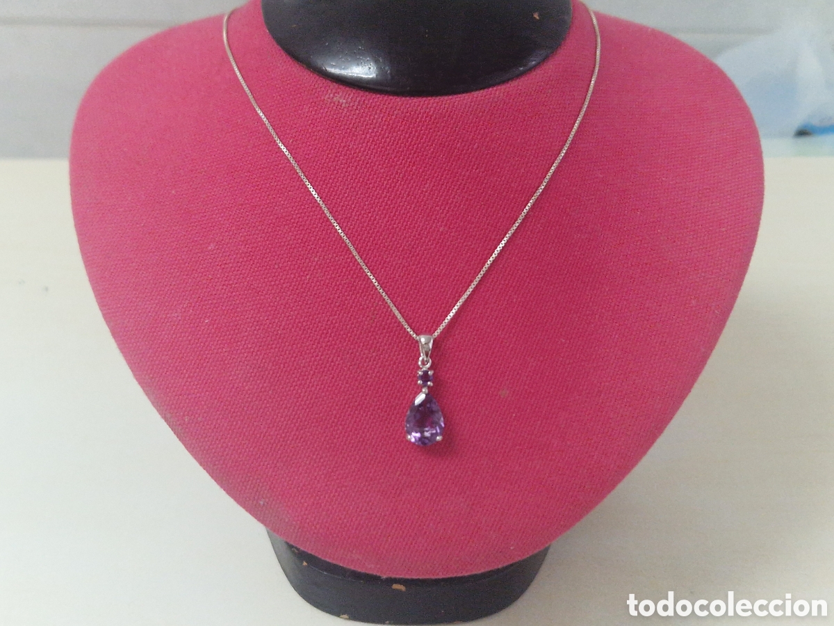 Joyeria: COLGANTE PLATA Y AMATISTA CON CADENA - Foto 5