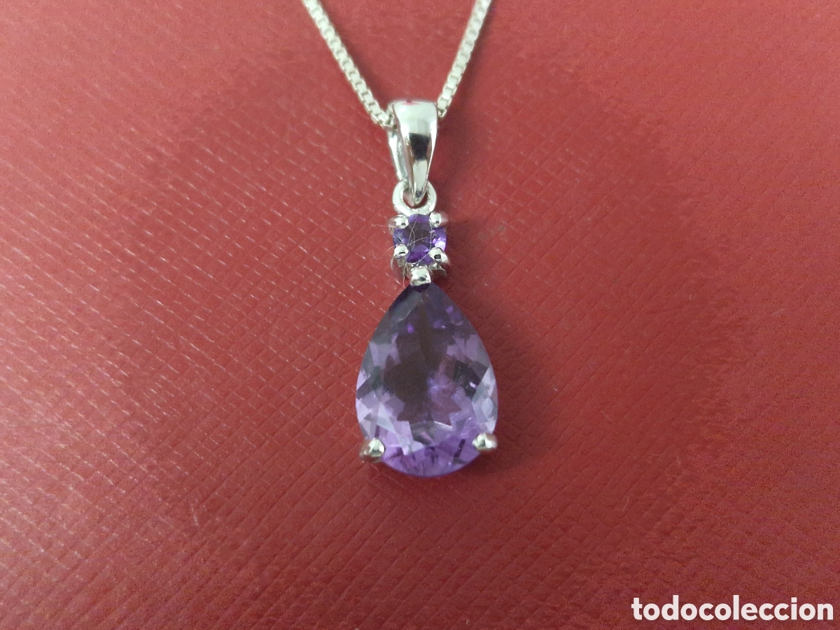 Joyeria: COLGANTE PLATA Y AMATISTA CON CADENA - Foto 6
