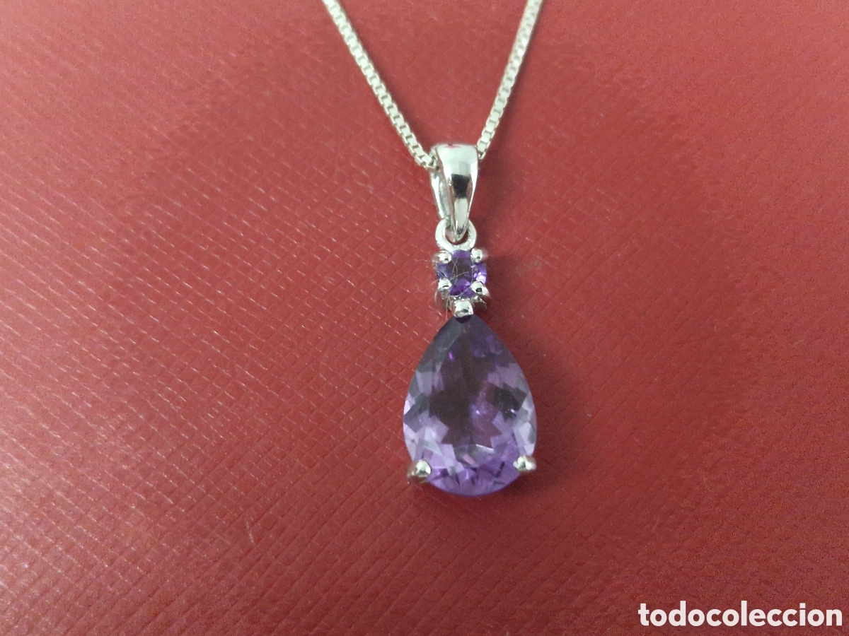 Joyeria: COLGANTE PLATA Y AMATISTA CON CADENA - Foto 7