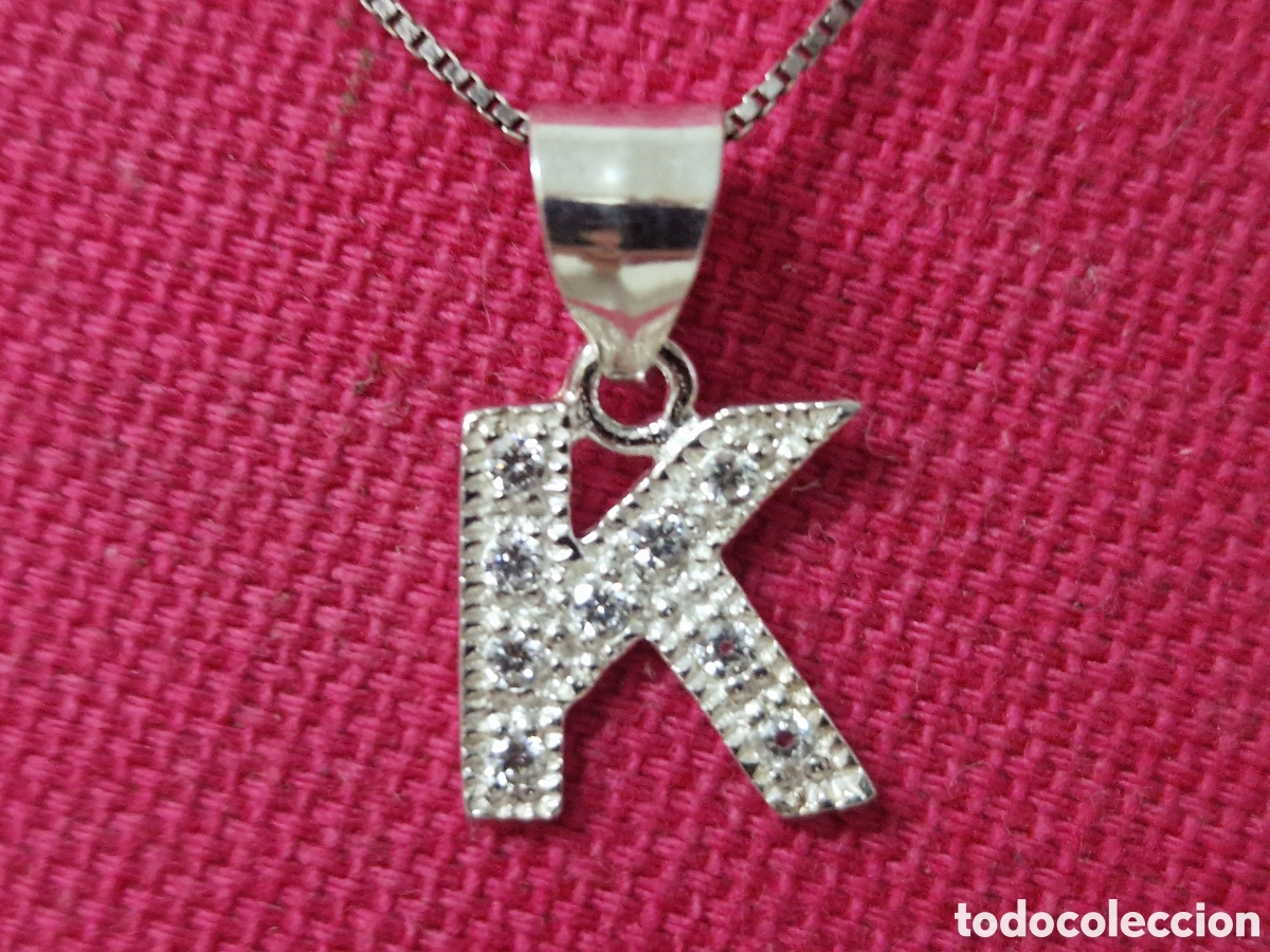Joyeria: COLGANTE EN PLATA DE KEYLETRA K CON CADENA - Foto 2