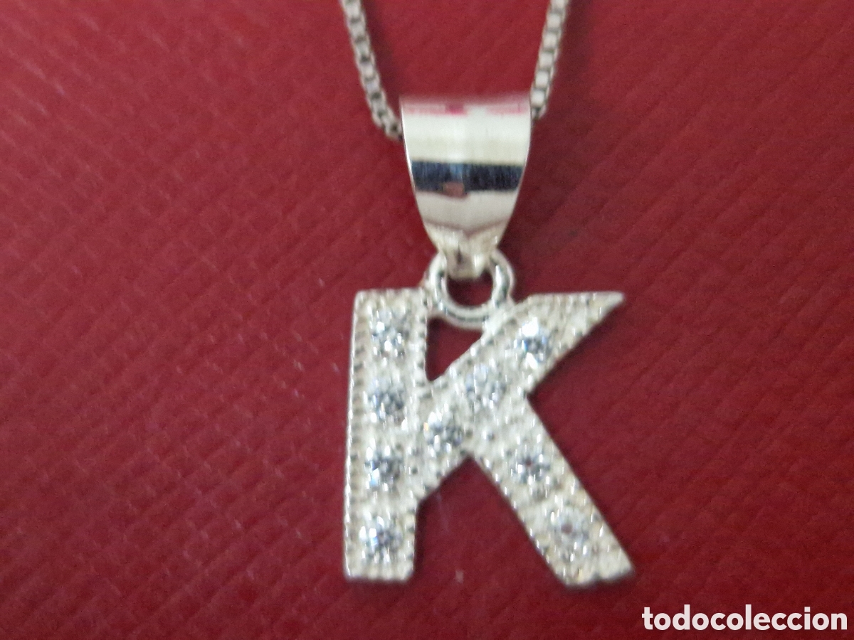 Joyeria: COLGANTE EN PLATA DE KEYLETRA K CON CADENA - Foto 3