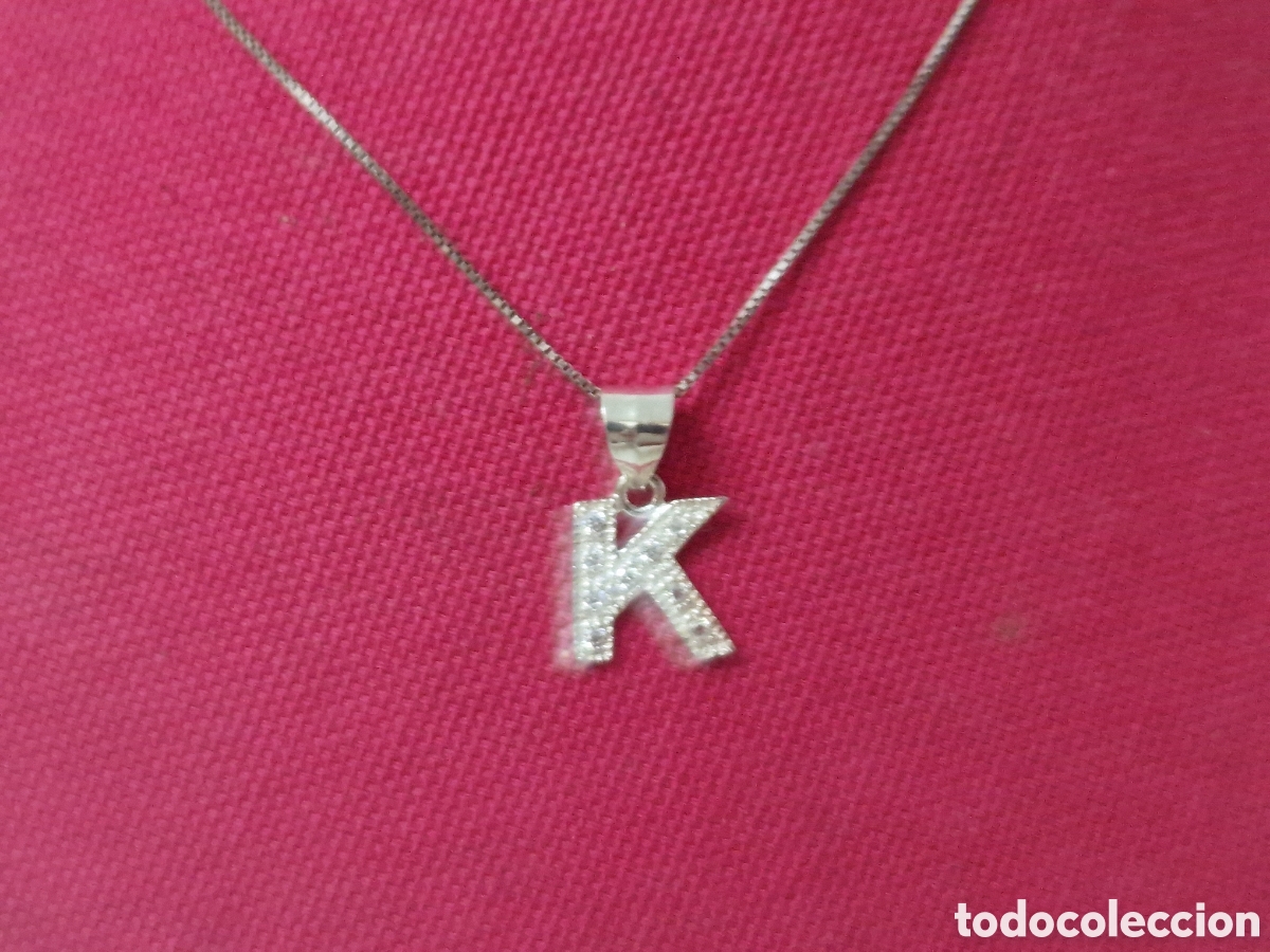 Joyeria: COLGANTE EN PLATA DE KEYLETRA K CON CADENA - Foto 5