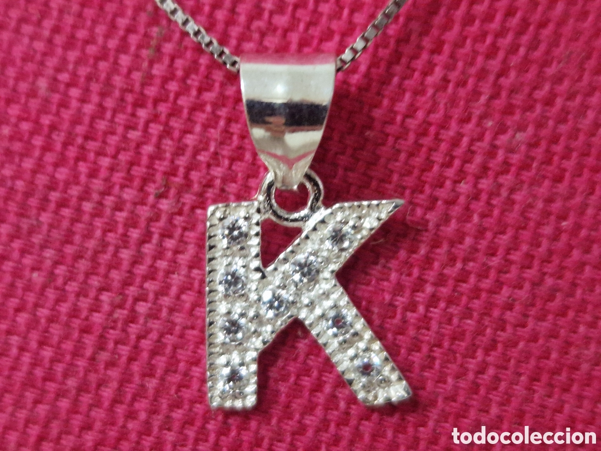 Joyeria: COLGANTE EN PLATA DE KEYLETRA K CON CADENA - Foto 1