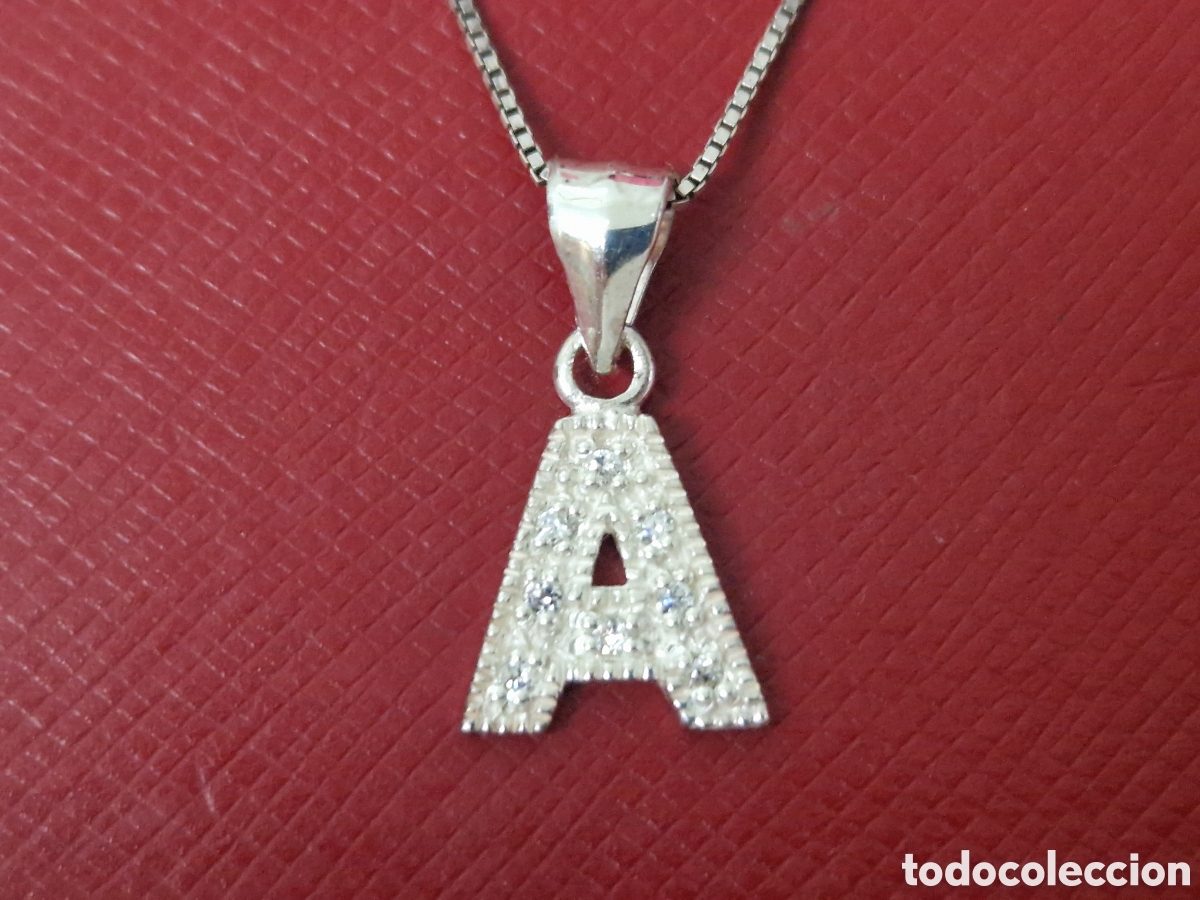 Joyeria: COLGANTE PLATA LETEA A CON CADENA EN PLATA - Foto 3