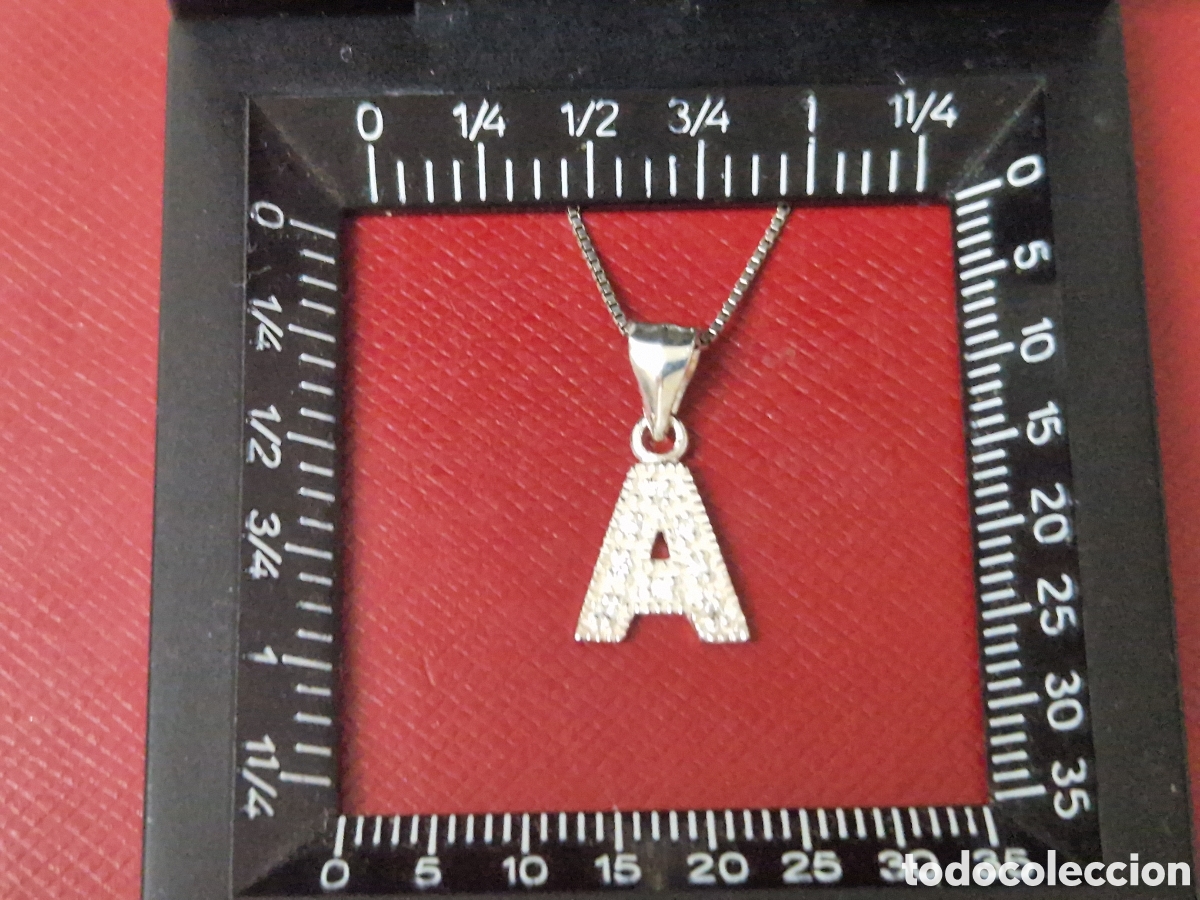 Joyeria: COLGANTE PLATA LETEA A CON CADENA EN PLATA - Foto 4