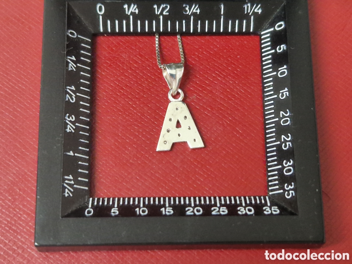 Joyeria: COLGANTE PLATA LETEA A CON CADENA EN PLATA - Foto 5