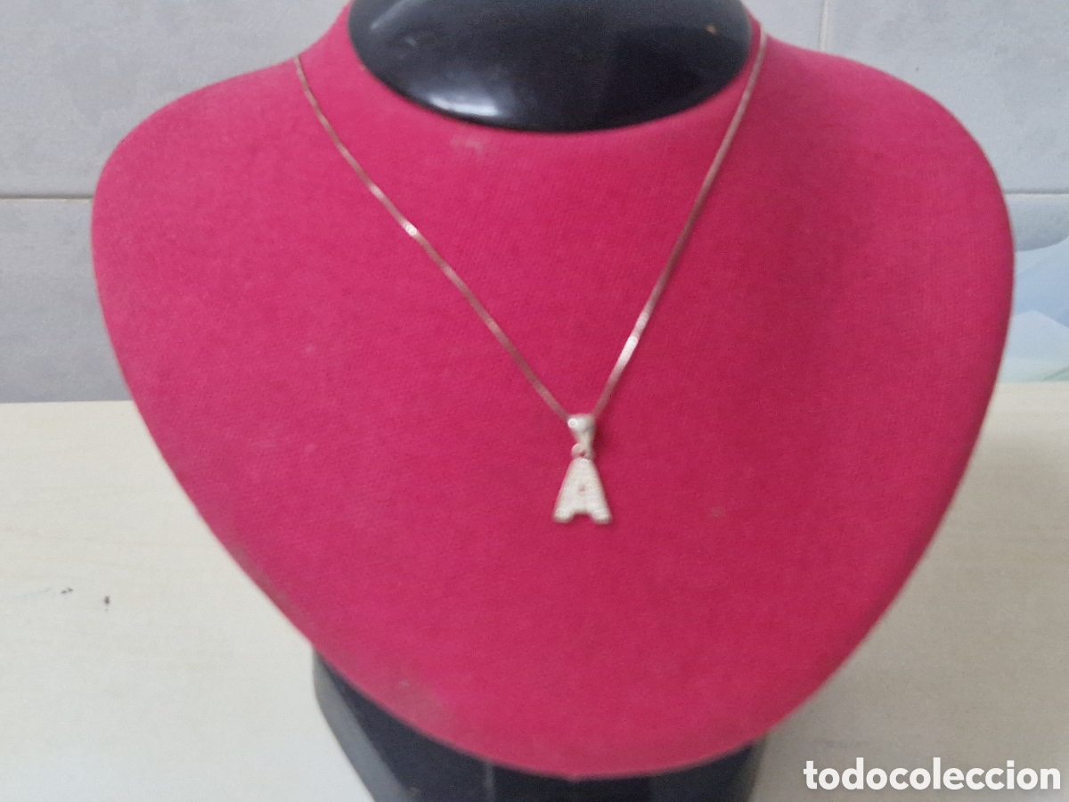 Joyeria: COLGANTE PLATA LETEA A CON CADENA EN PLATA - Foto 6