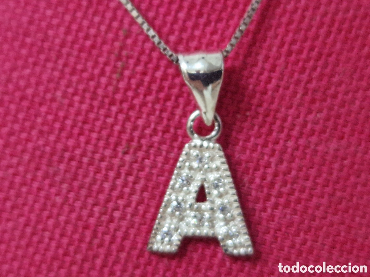 Joyeria: COLGANTE PLATA LETEA A CON CADENA EN PLATA - Foto 1