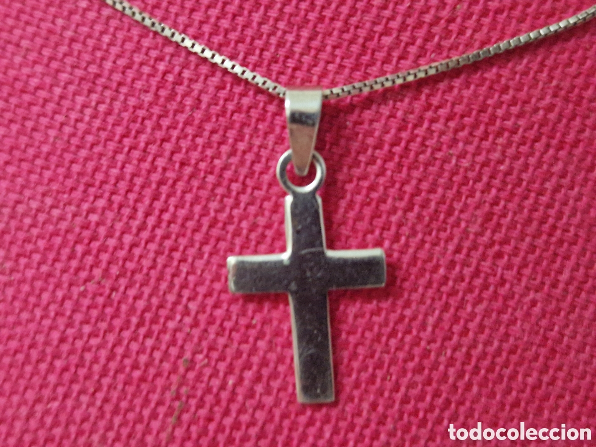 Joyeria: CRUZ Y CADENA EN PLATA DE LEY - Foto 1