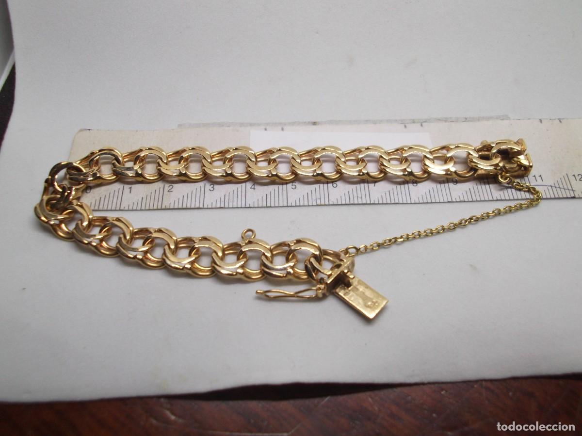 Joyeria: Pulsera milanesa de oro amarillo de 18K - Foto 3