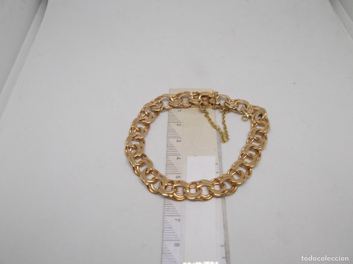 Joyeria: Pulsera milanesa de oro amarillo de 18K - Foto 6