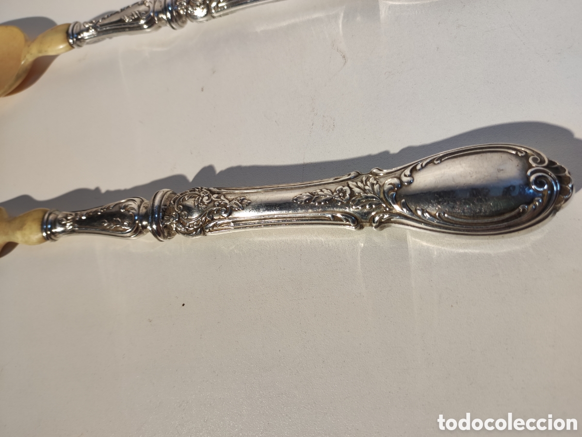 Joyeria: Cuchar&oacute;n y trinchero de servir, plata - Foto 2