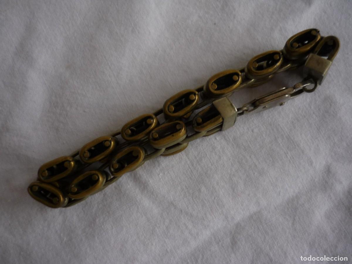 Joyeria: Antigua pulsera de lat&oacute;n y alpaca - Foto 4