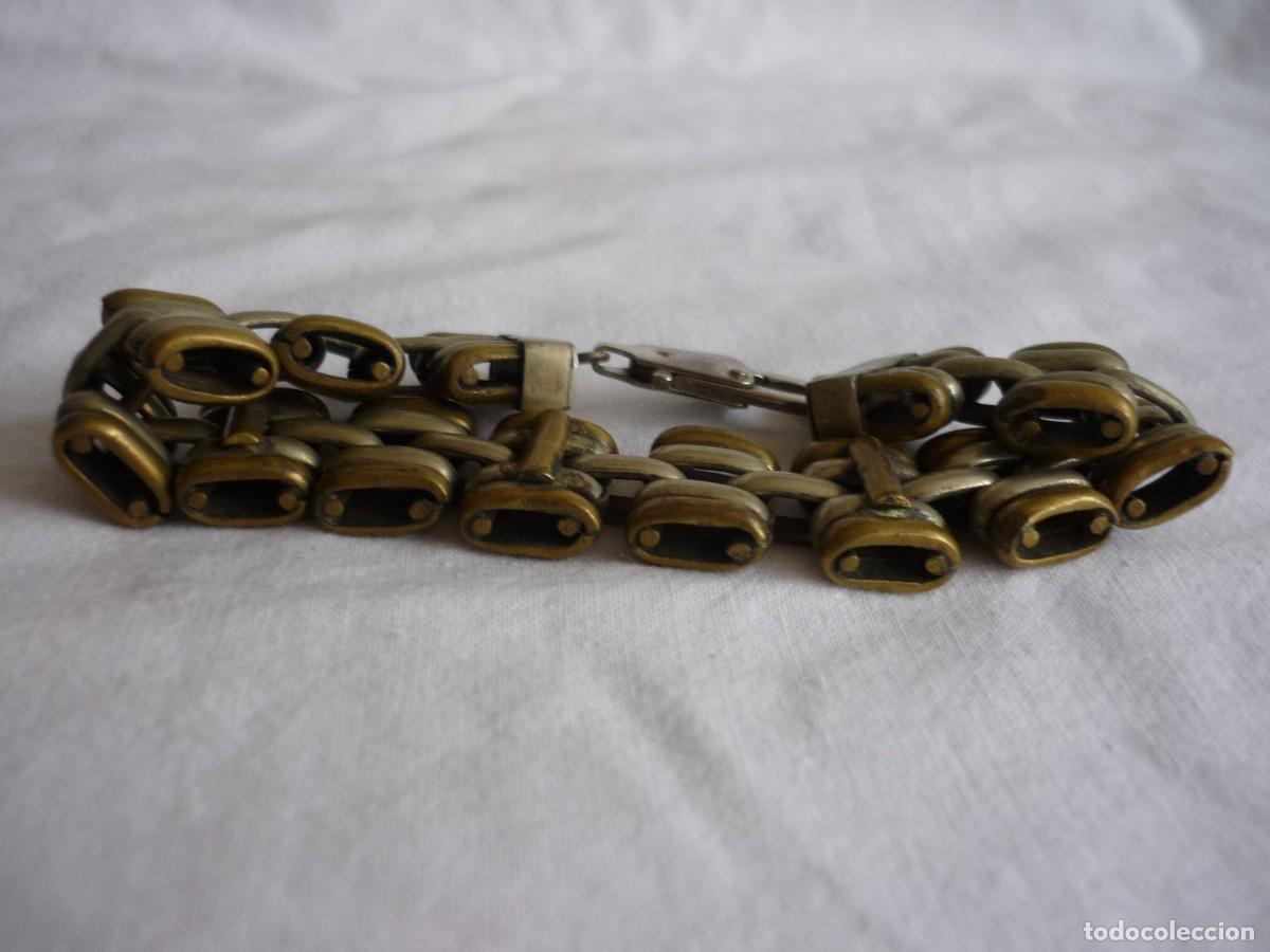 Joyeria: Antigua pulsera de lat&oacute;n y alpaca - Foto 7