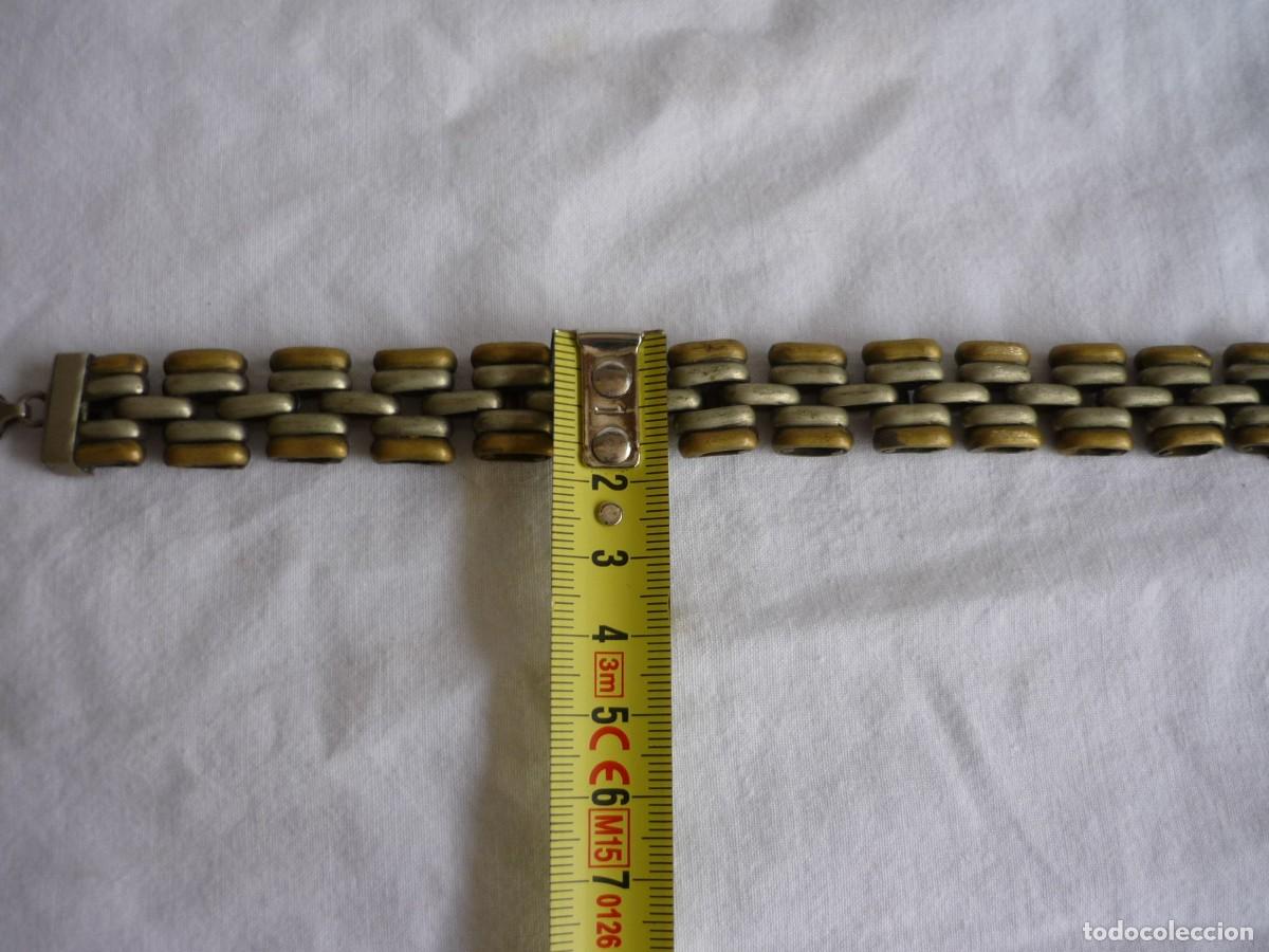 Joyeria: Antigua pulsera de lat&oacute;n y alpaca - Foto 9