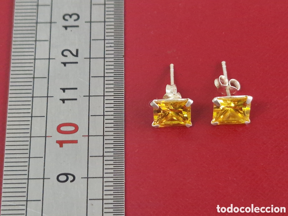 Joyeria: PENDIENTES DE PLATA PIEDRAS AMARILLAS - Foto 5