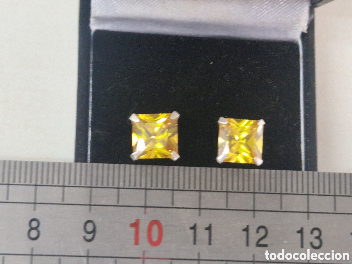 Joyeria: PENDIENTES DE PLATA PIEDRAS AMARILLAS - Foto 6